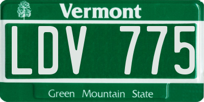 VT license plate LDV775