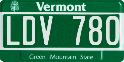 VT license plate LDV780