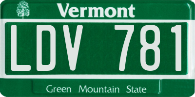 VT license plate LDV781