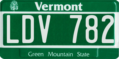 VT license plate LDV782