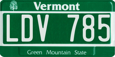 VT license plate LDV785