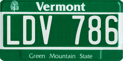 VT license plate LDV786