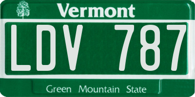 VT license plate LDV787
