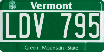 VT license plate LDV795