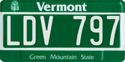 VT license plate LDV797