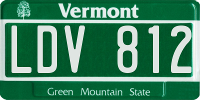 VT license plate LDV812