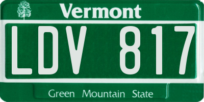 VT license plate LDV817