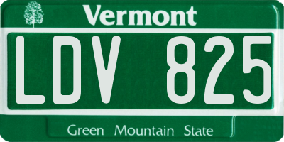 VT license plate LDV825
