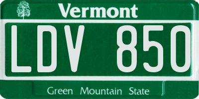 VT license plate LDV850