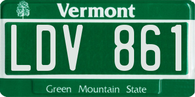 VT license plate LDV861