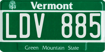 VT license plate LDV885
