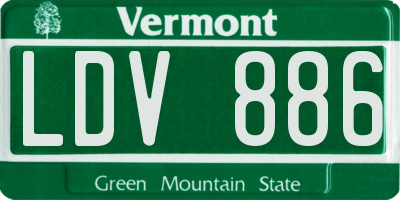 VT license plate LDV886