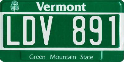 VT license plate LDV891