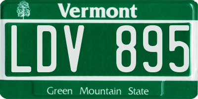 VT license plate LDV895