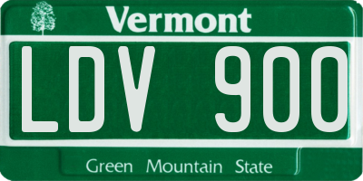 VT license plate LDV900
