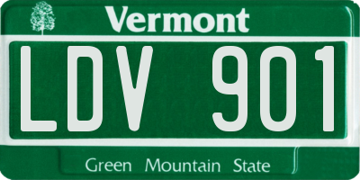 VT license plate LDV901