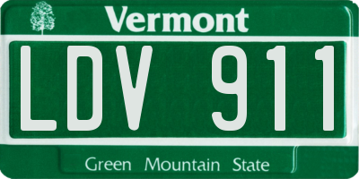 VT license plate LDV911