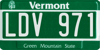 VT license plate LDV971