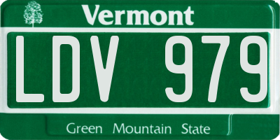 VT license plate LDV979