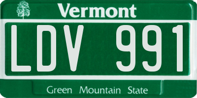 VT license plate LDV991