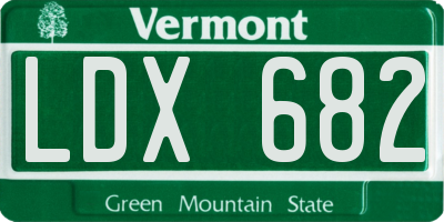 VT license plate LDX682