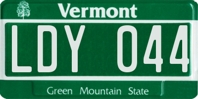VT license plate LDY044