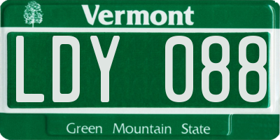 VT license plate LDY088