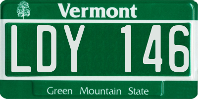 VT license plate LDY146