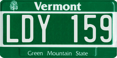 VT license plate LDY159