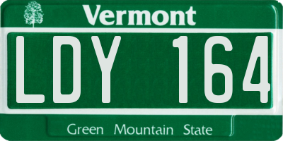 VT license plate LDY164