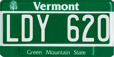 VT license plate LDY620