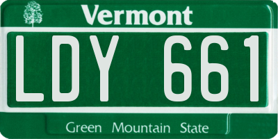 VT license plate LDY661