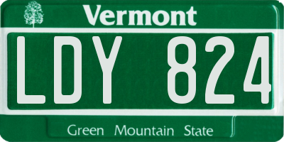 VT license plate LDY824