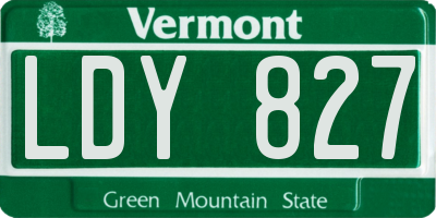 VT license plate LDY827