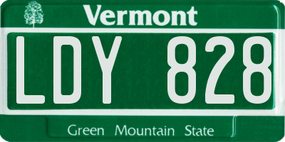 VT license plate LDY828