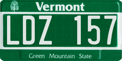 VT license plate LDZ157