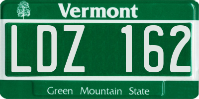 VT license plate LDZ162