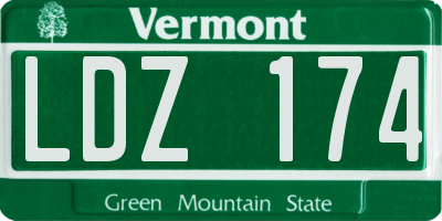 VT license plate LDZ174