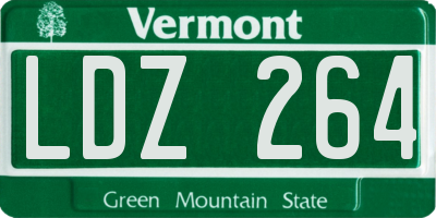 VT license plate LDZ264