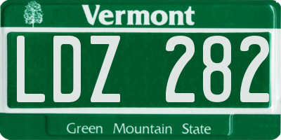 VT license plate LDZ282