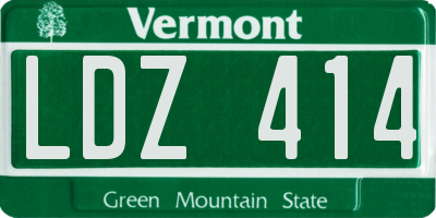 VT license plate LDZ414