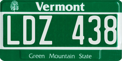 VT license plate LDZ438