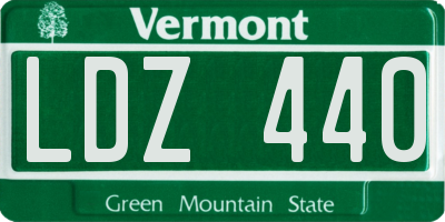 VT license plate LDZ440