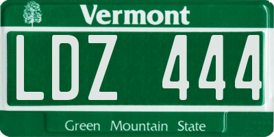 VT license plate LDZ444