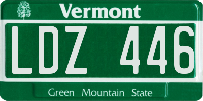 VT license plate LDZ446