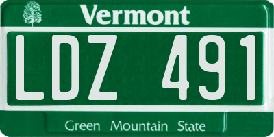 VT license plate LDZ491