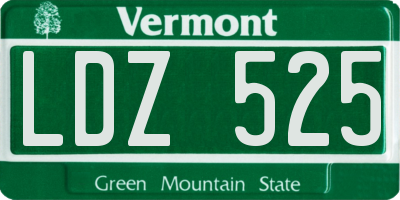 VT license plate LDZ525