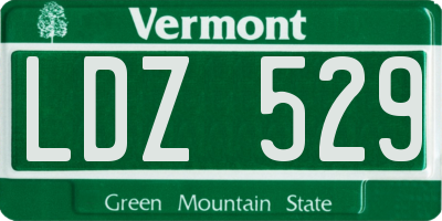 VT license plate LDZ529