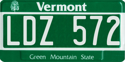 VT license plate LDZ572