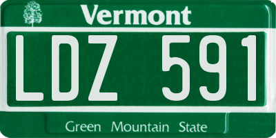 VT license plate LDZ591